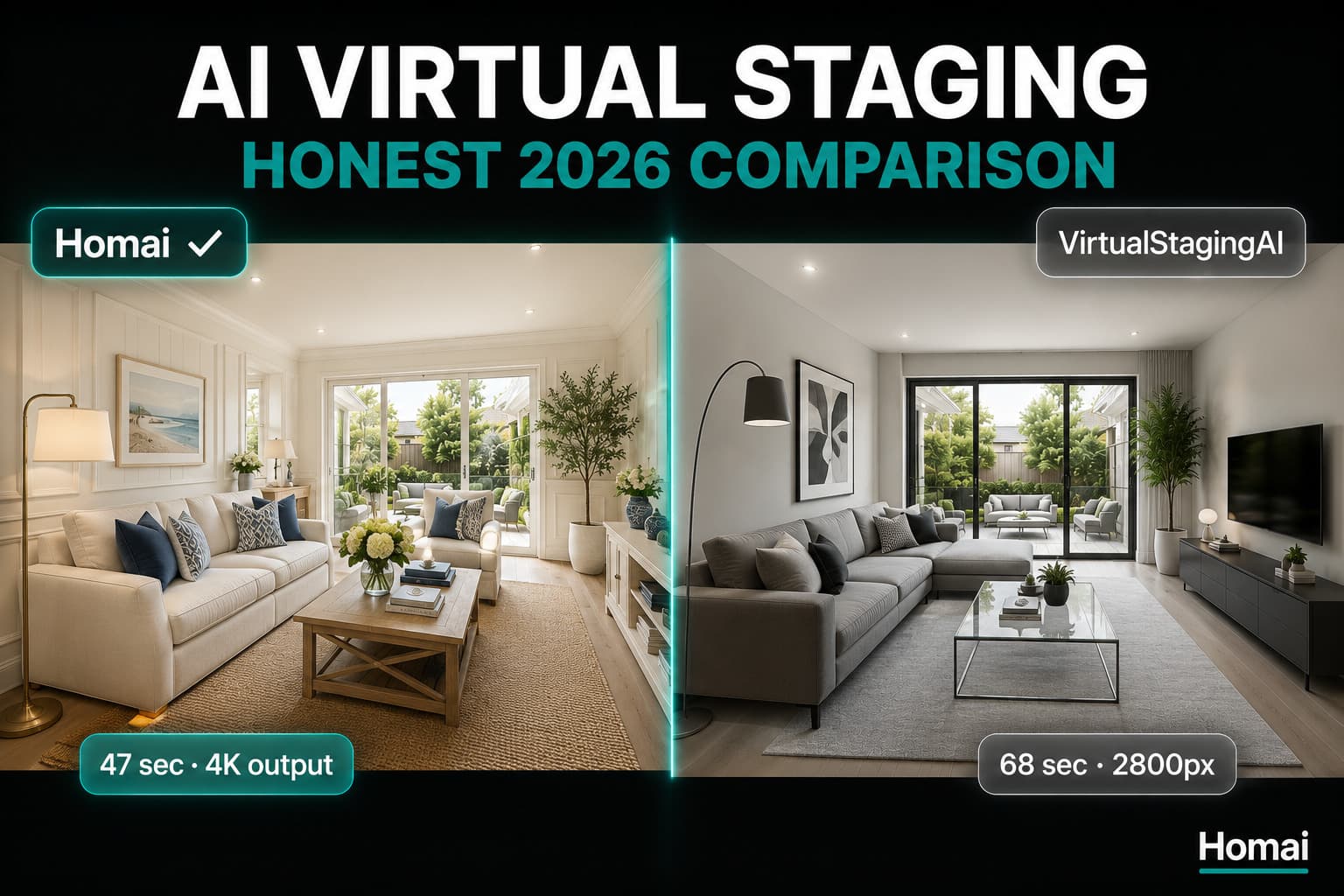 Homai vs VirtualStagingAI: Honest 2026 Comparison