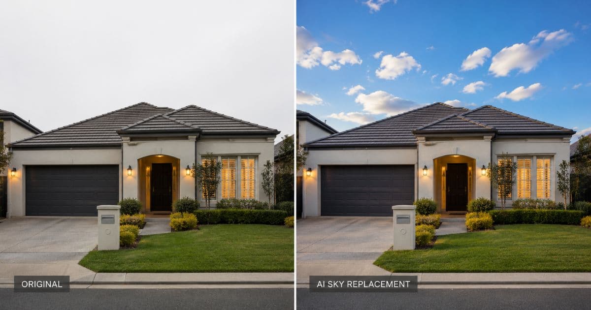 How to Replace a Sky in Real Estate Photos with AI