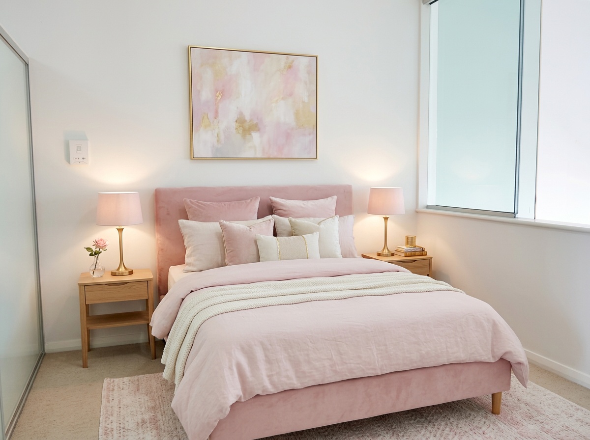 AI-staged living room