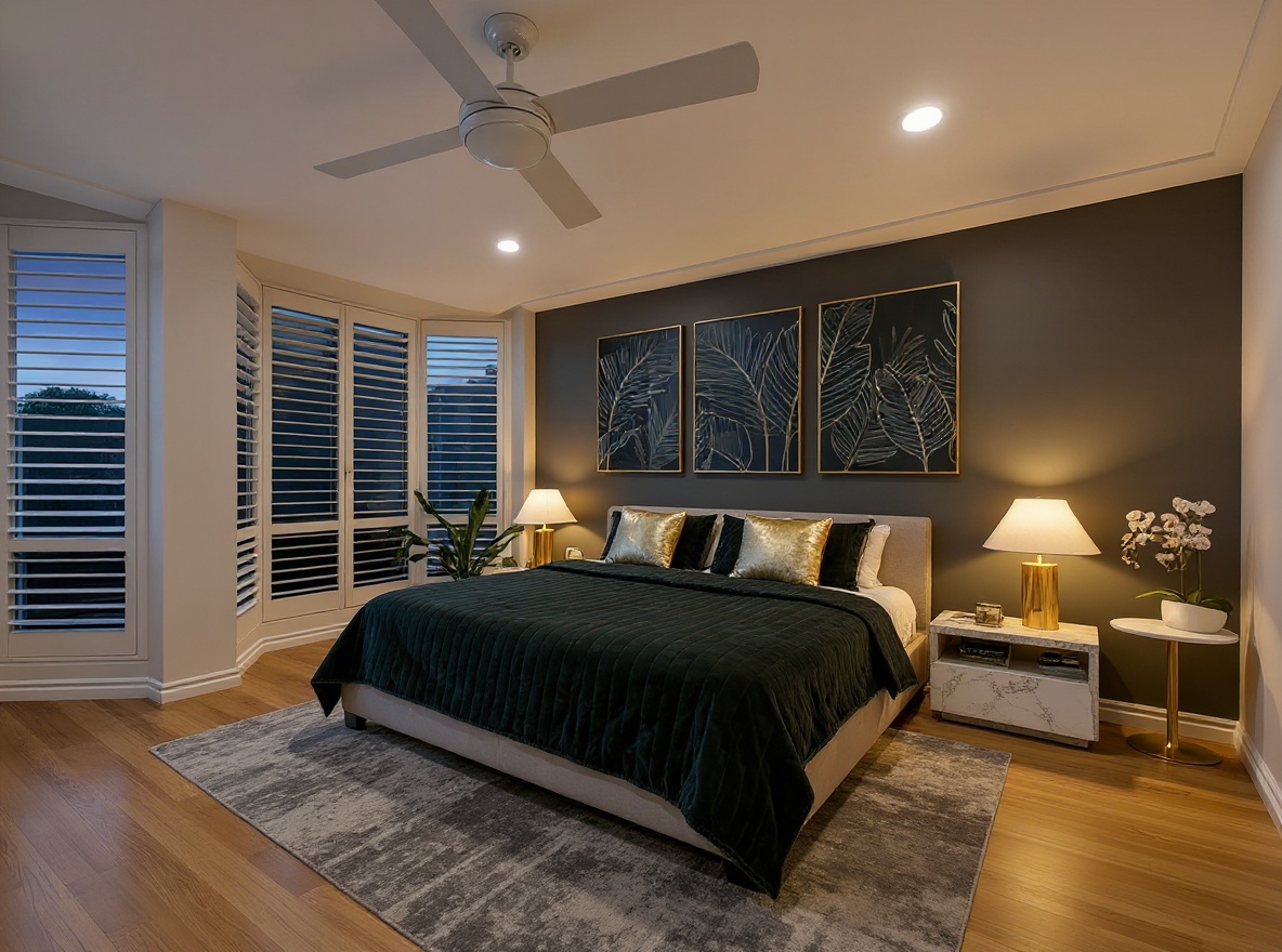 Virtually staged room