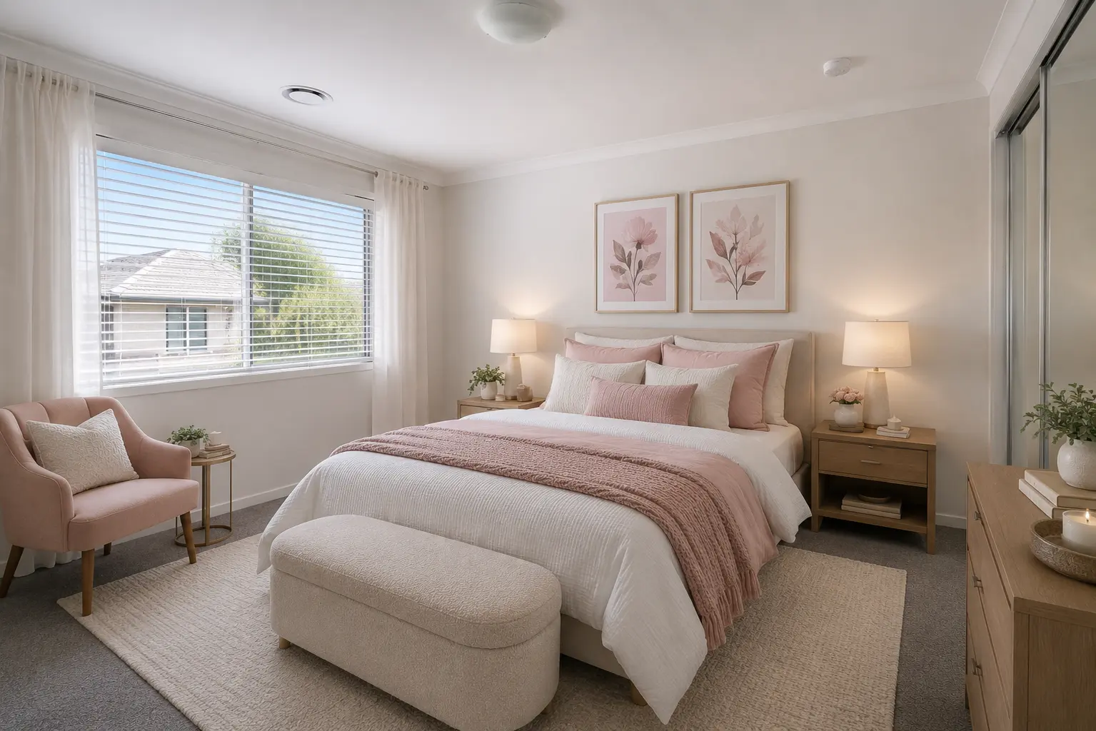 AI-staged Bedroom — Family