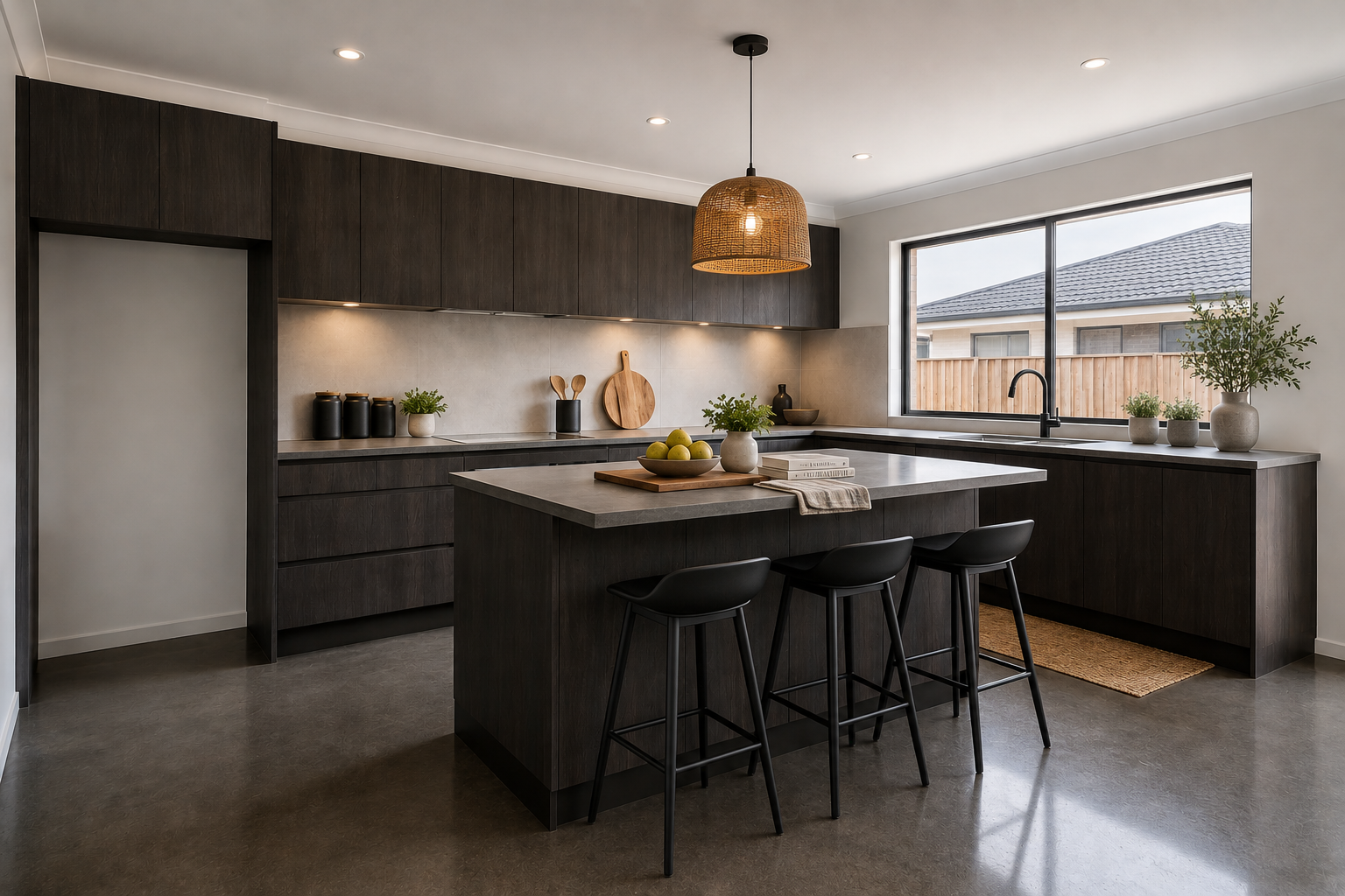 AI-staged Kitchen — Industrial