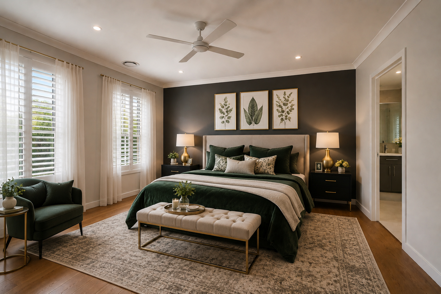 AI-staged Bedroom — Luxury