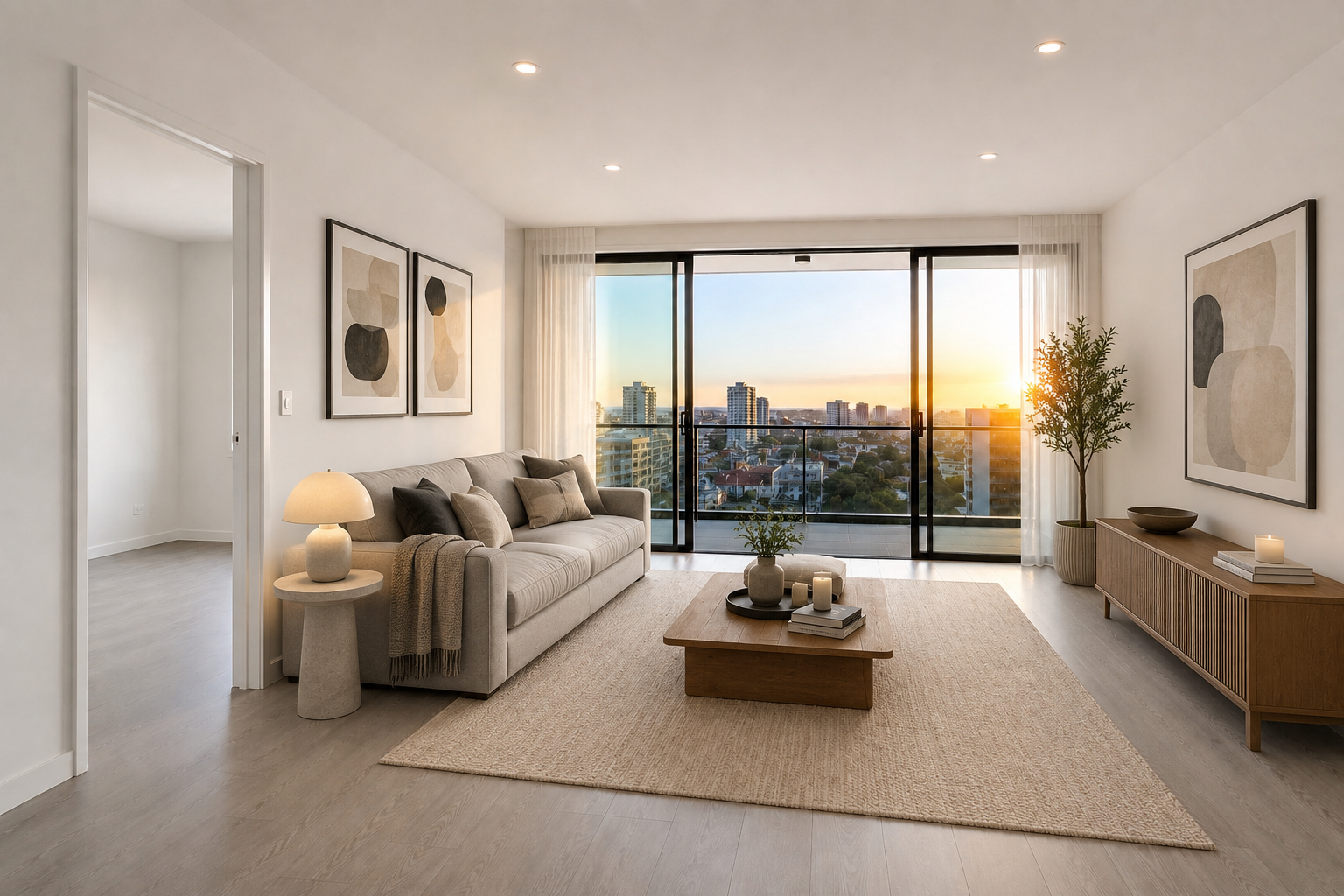 AI-staged Living Room — Modern